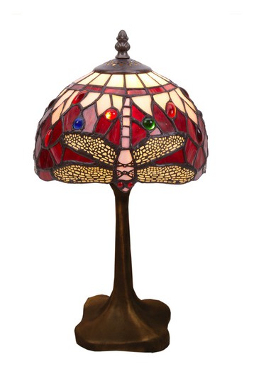 Table Lamp Belle Rouge Series wavy base Diameter 20cm Tiffan and Light