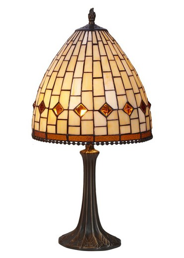 Lampada da Tavolo Tiffany Serie Art Diametro 30cm Tiffany e Luce