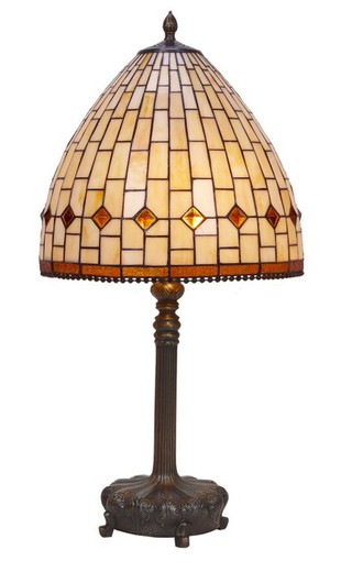 Lámpara De Sobremesa Tiffany Serie Art Diámetro 40cm Tiffan y Luz