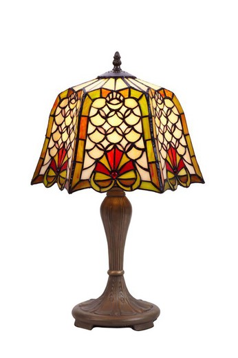 Lampada da Tavolo Tiffany Serie Compact Diametro 30cm Tiffany e Luce