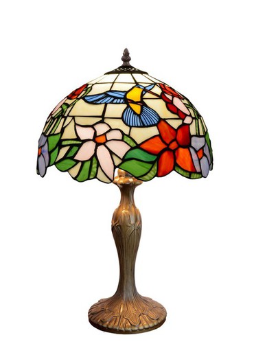 Lampada da Tavolo Tiffany Serie Compact II Diametro 30cm Tiffany e Luce