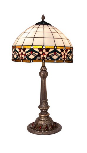 Lámpara De Sobremesa Tiffany Serie Museum Diámetro 40cm Tiffan y Luz