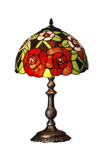 Lampada da Tavolo Tiffany Serie New York Diametro 30cm Tiffany e Luce