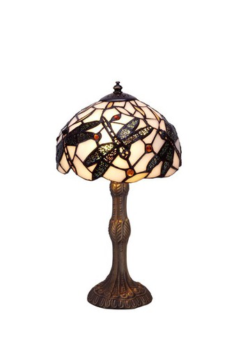Lámpara De Sobremesa Tiffany Serie Pedrera Diámetro 30cm Tiffan y Luz