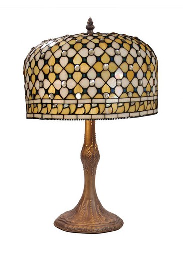 Lámpara De Sobremesa Tiffany Serie Queen Diámetro 30cm Tiffan y Luz