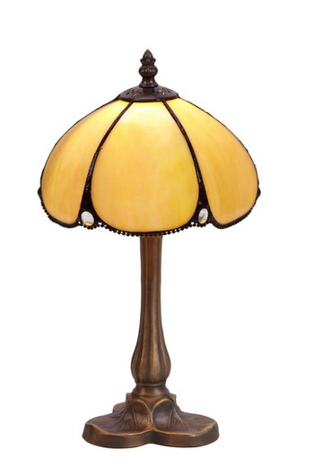 Lampada da Tavolo Tiffany Serie Virginia Diametro 20cm Tiffany e Luce