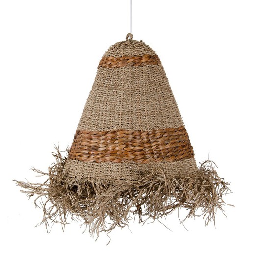 natural ceiling lamp natural fiber linked with disheveled bell shape