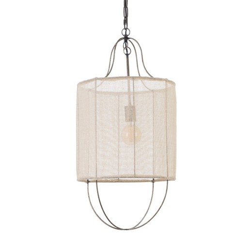 naturgoldene Metalldeckenlampe mit Kette 90cm