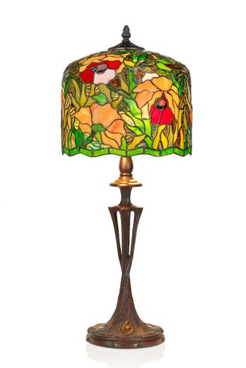 Medium Tiffany lamp with luxury base