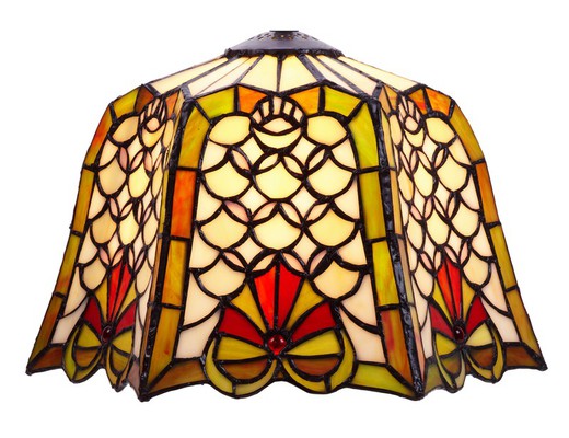 Paralume Esagonale Tiffany Serie Compact diametro 30cm