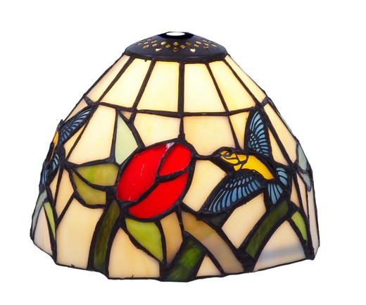 Lampada Tiffany Serie Colibri diametro 16cm