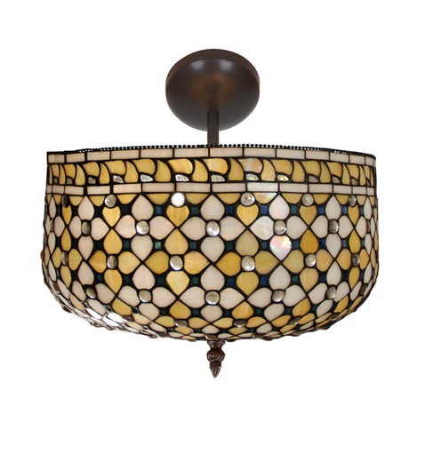Low ceiling lamp Series Queen diameter 45cm of "Tiffan and light"
