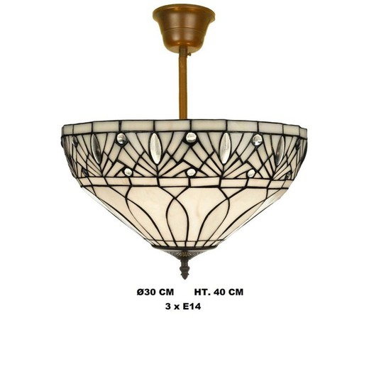 Lampada da soffitto Tiffany diametro 30 cm Artistar