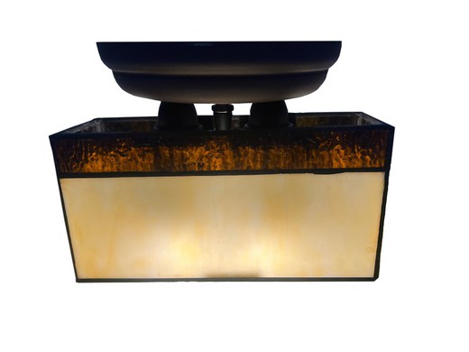 Tiffany rectangular ceiling lamp Aedos Series Tiffan y Luz