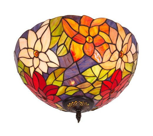 Lampada da soffitto Tiffany Serie Güell diametro 40cm Tiffany e Luce