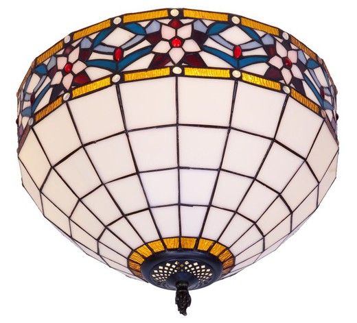 Lampada da Soffitto Tiffany Serie Museum diametro 41cm Tiffany e Luce