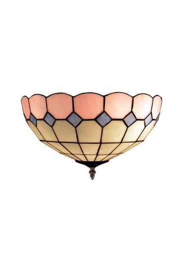 Lâmpada de teto Tiffany Pink Series diâmetro 41cm Tiffan e Light