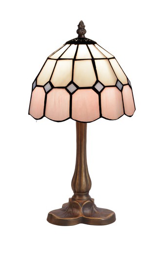 Lampe de table base Foma avec abat-jour Tiffany diamètre 20cm