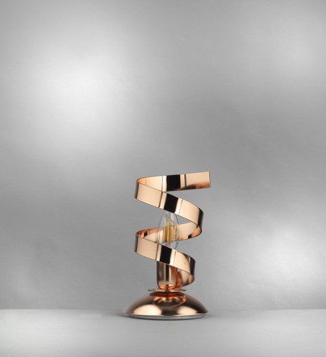 Bright copper table lamp series Zoe Onli