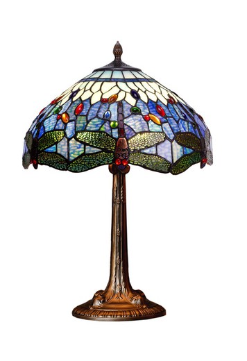 Grande lampada da tavolo Tiffany diametro 40cm Serie Belle Epoque