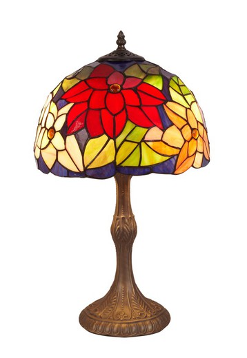 Base lampada da tavolo media con forma Tiffany diametro 30cm Serie Güell