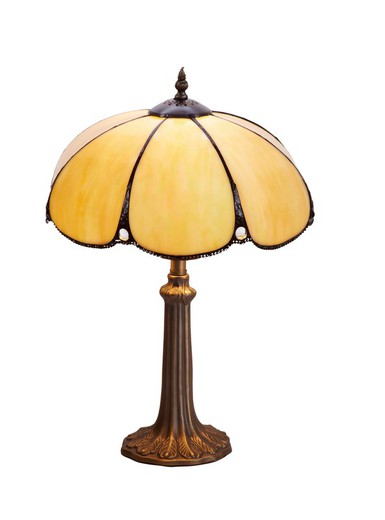 Lampada da tavolo media Tiffany diametro 30cm Virginia serie "Tiffan e luce"