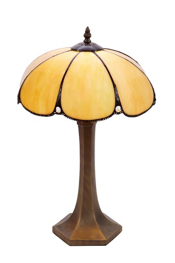 Candeeiro de mesa Tiffany médio diâmetro 30cm Série Virginia de "Tiffan and light"