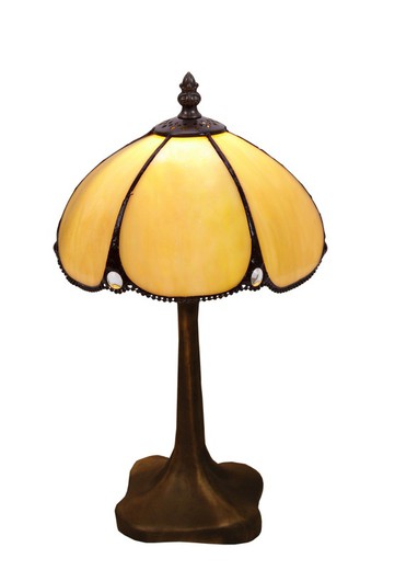 Lampada da tavolo più piccola Tiffany diametro 20cm Serie Virginia