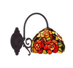 Mobile wall light with Tiffany lampshade