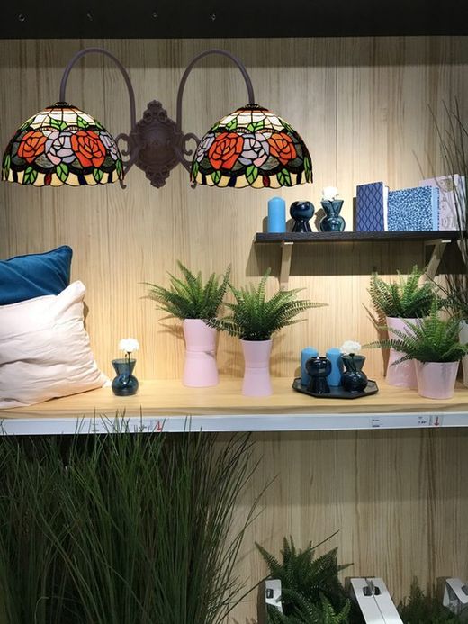 Apply 2 arms Tiffany Series Rosy Tiffan and Light