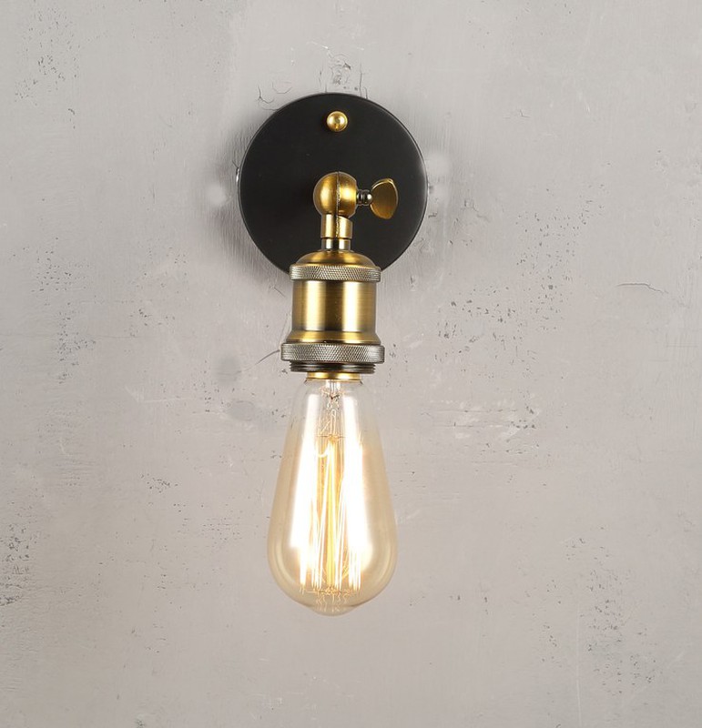 Lampada da parete con portalampada in ottone Ivintage stile vintage —  ivintageonline