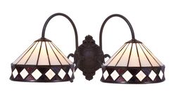 Wall light with 2 arms Tiffany Ilumina Series Tiffan and light