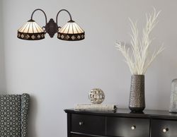 Wall light with 2 arms Tiffany Ilumina Series Tiffan and light