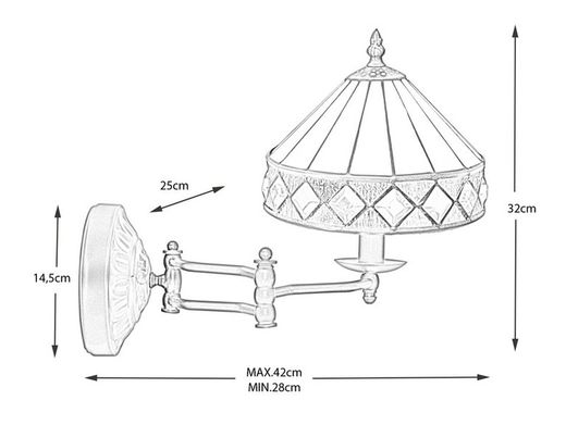 Wandleuchte mit Kugeln Tiffany Ilumina Serie Tiffan und Licht