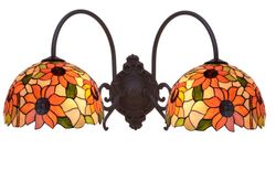 Tiffany Diamond Series double wall lamp with arms diameter 20x2cm