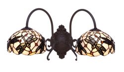 Double wall light with arms Tiffany Series Pedrera diameter 20x2cm