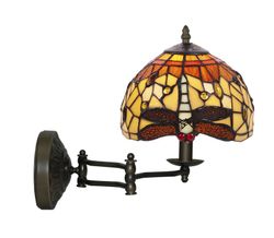 Mobile Wandleuchte Tiffany Serie Belle Amber Durchmesser 20cm
