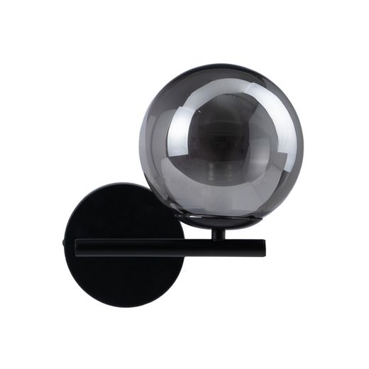 Black metal-crystal wall light 27.50 x 20 x 20 cm