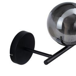 Black metal-crystal wall light 27.50 x 20 x 20 cm