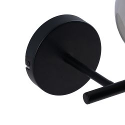 Black metal-crystal wall light 27.50 x 20 x 20 cm
