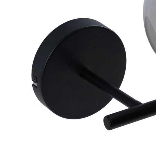 Black metal-crystal wall light 27.50 x 20 x 20 cm