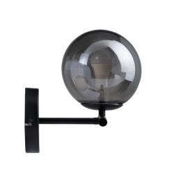 Black metal-crystal wall light 27.50 x 20 x 20 cm