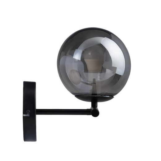 Black metal-crystal wall light 27.50 x 20 x 20 cm