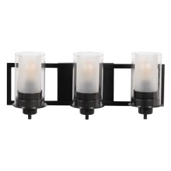 Black metal / crystal wall light 56 ​​x 17 x 21 cm
