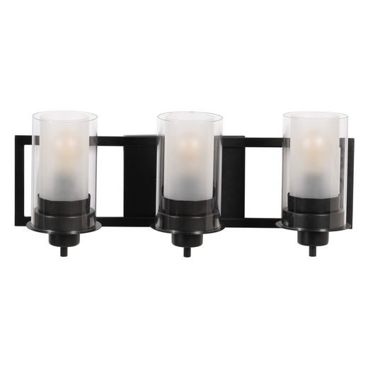 Black metal / crystal wall light 56 ​​x 17 x 21 cm