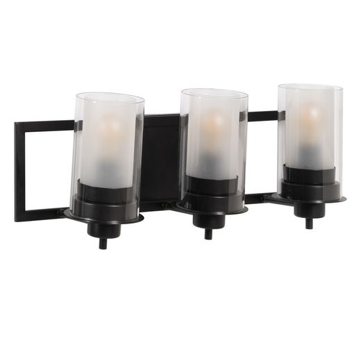 Black metal / crystal wall light 56 ​​x 17 x 21 cm