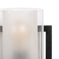 Black metal / crystal wall light 56 ​​x 17 x 21 cm