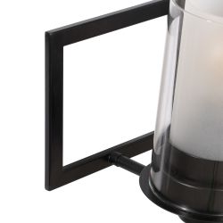 Black metal / crystal wall light 56 ​​x 17 x 21 cm