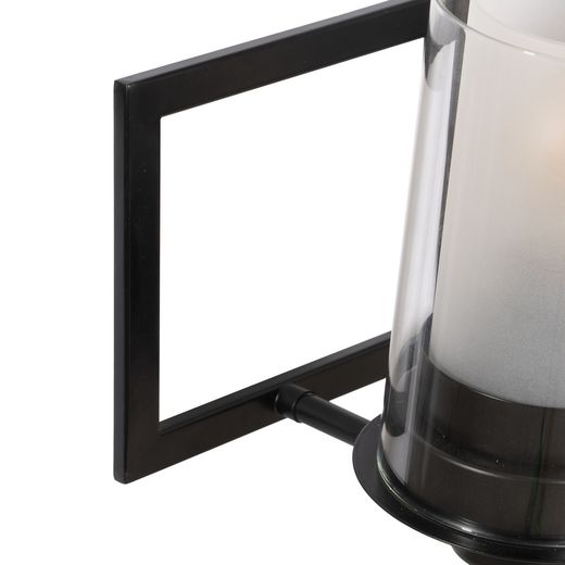 Black metal / crystal wall light 56 ​​x 17 x 21 cm