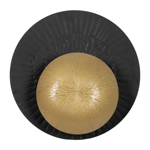 Black-gold metal wall light 20 x 7 x 20 cm